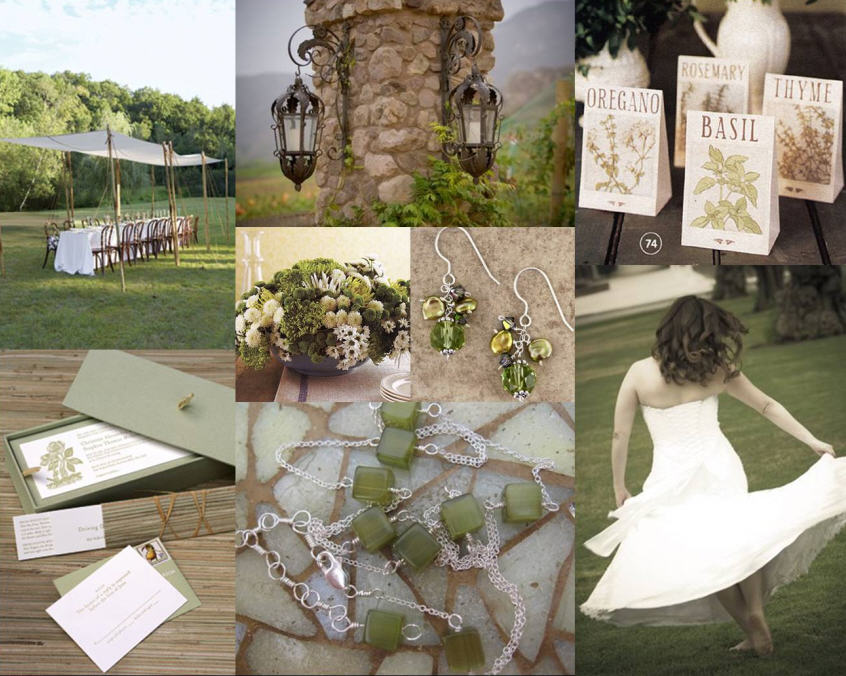 green and brown rustic wedding ideas