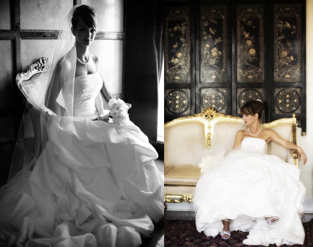 bridal portrait in chair