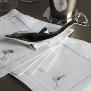 embroidered-hemstitch-cocktail-napkins embroidered hemstitch cocktail napkins