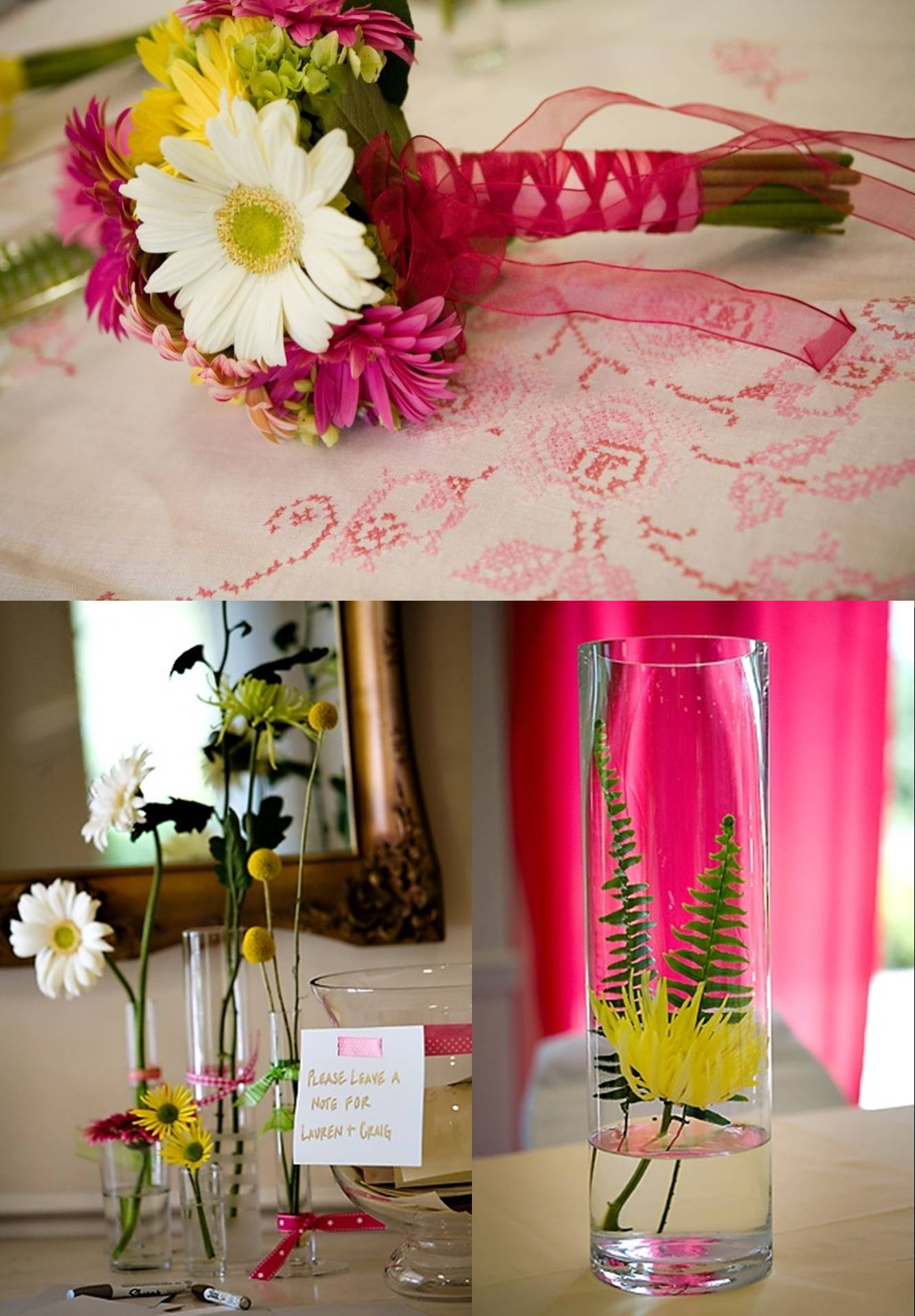 lauren-and-craig1 daisy bouquet and details