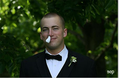 bloodynose groomsman with bloody nose