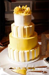 ellencaro10 yellow and white wedding cake