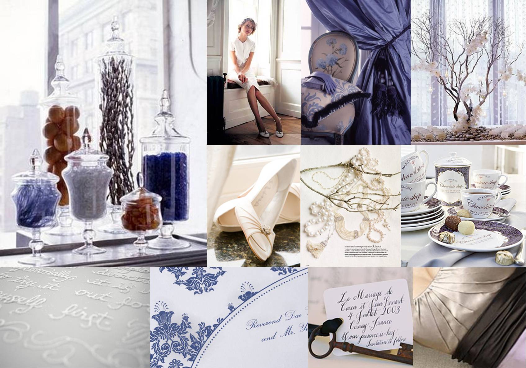 icy-purple icy purple and white wedding inspiration board