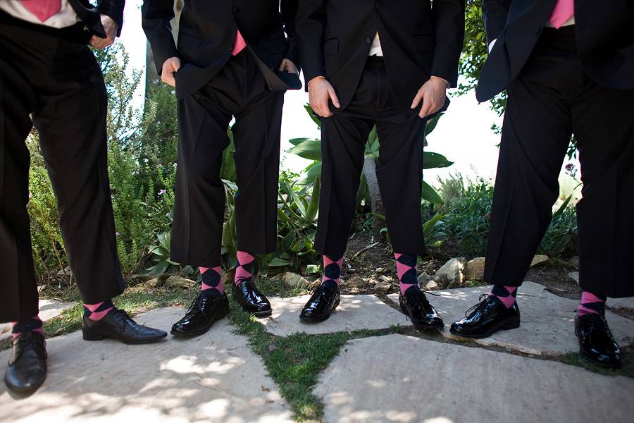 lyndsy-6 pink socks groomsmen