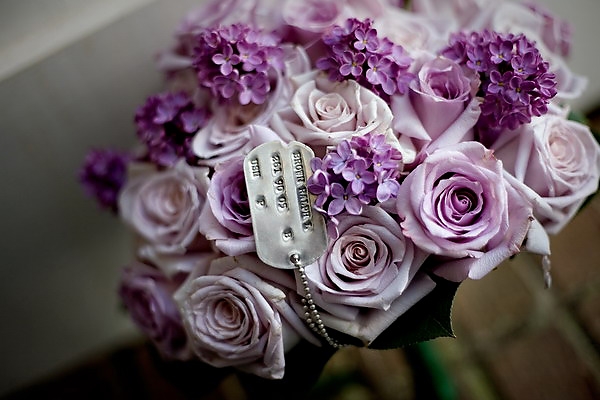 purple wedding flowers background