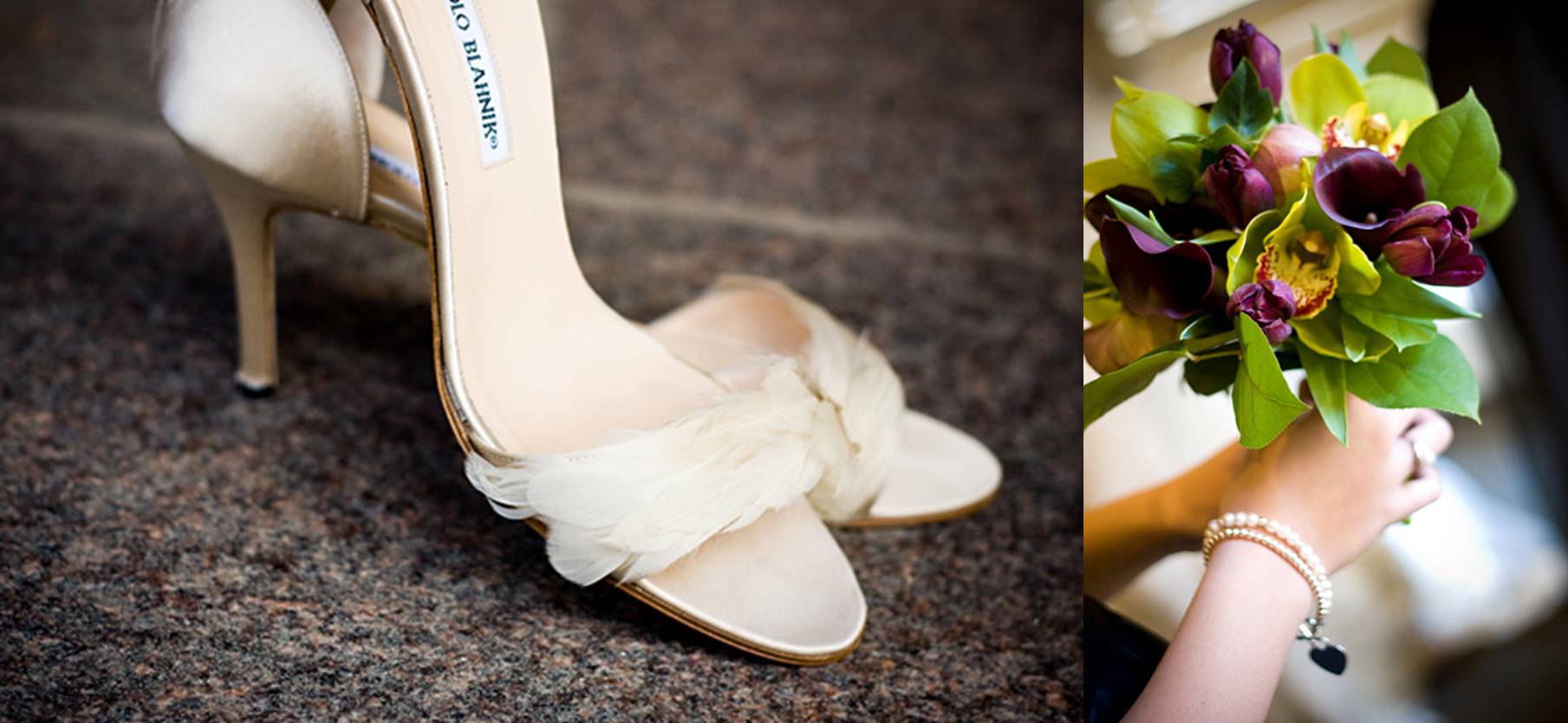 reggie-megan-3 shoes and bouquet