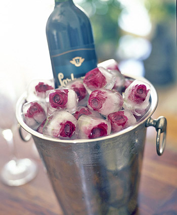 rose-ice-cubes rose ice cubes wedding DIY