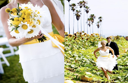 Yellow and White Wedding Bouquets Ideas Picture
