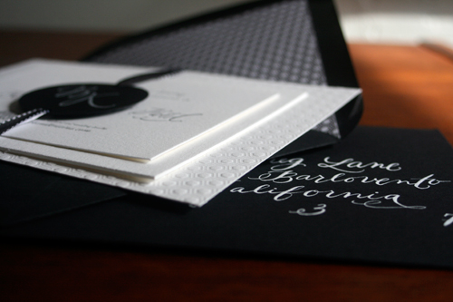 wedding blog black white invitations