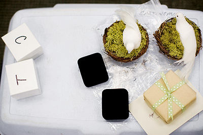 diy birdsnest ring pillow