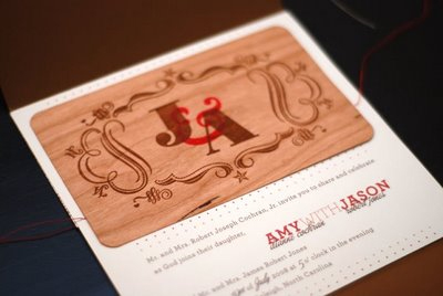 wood-invite stitched wood invitation