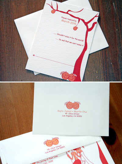 redandpeach2-1 red and peach wedding invitations