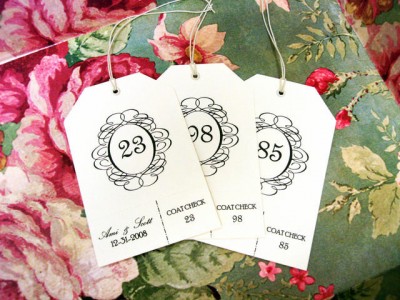 diy coat check tags