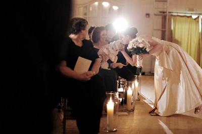 walking down aisle