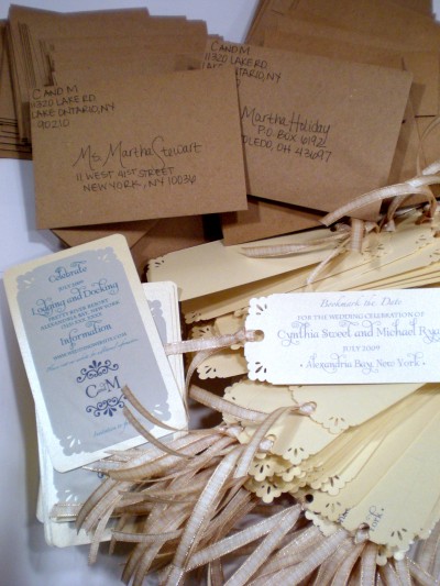 diy save the date bookmarks