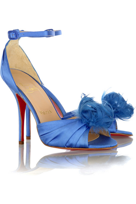 blue high heel for elegance wedding shoes