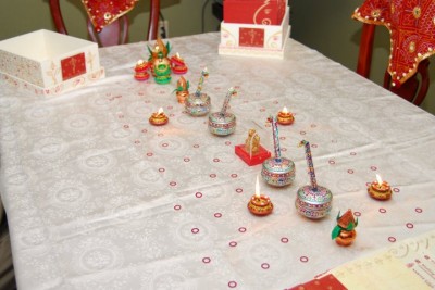 Indian invitation ceremony DIY decor
