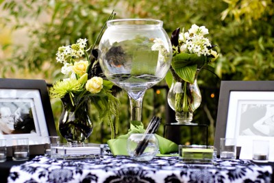 guest book bowl vase