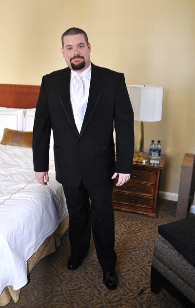getting ready for our wedding