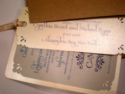 metallic cardstock save the date