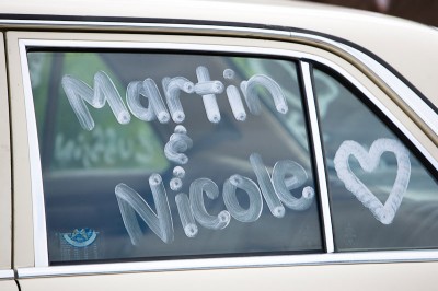wedding getaway car