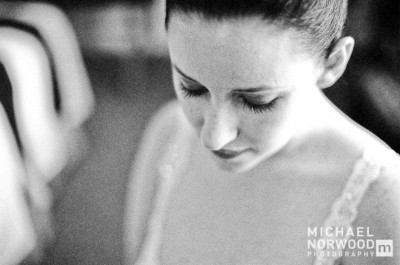 black and white film wedding photography