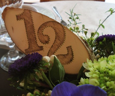 wood table numbers