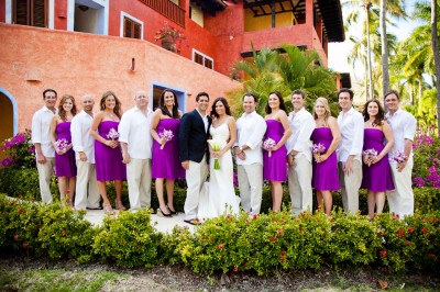 Wedding Party List on Purple And White Bridal Party