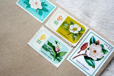 wedding invitations vintage stamps