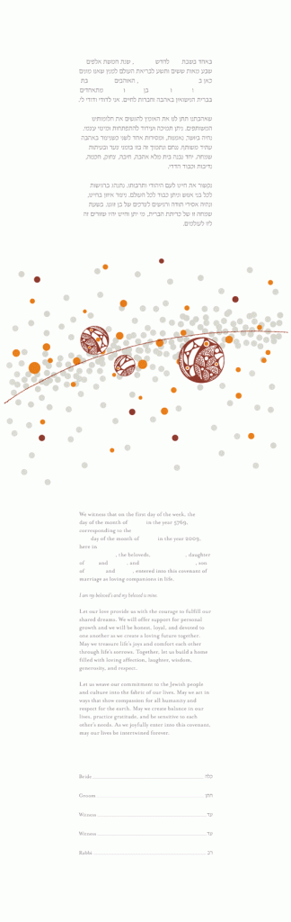 new ketubah - planets align