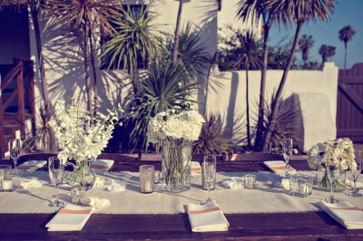 orange and white DIY tablescape