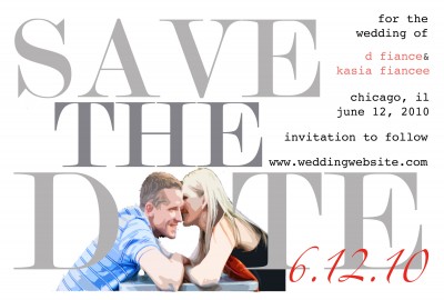 chicago postcard save the date