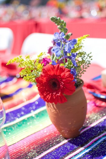 multicolored-centerpiece-in-clay-vase-mexican-fiesta-tablecloth multicolored-centerpiece-in-clay-vase-mexican-fiesta-tablecloth