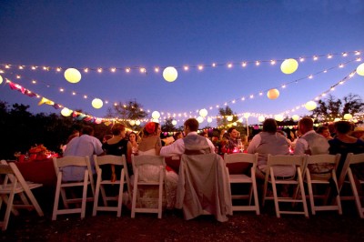 outdoor-wedding-reception-lights-and-papel-picado-banners outdoor-wedding-reception-lights-and-papel-picado-banners