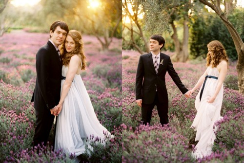 bride-and-groom-in-lavender-field bride-and-groom-in-lavender-field