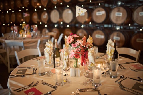 pink-and-yellow-centerpieces-diy-wedding