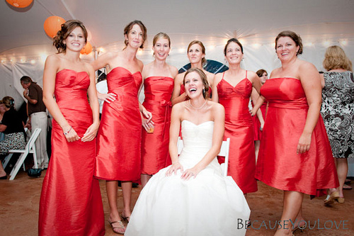 wedding reception bridesmaids