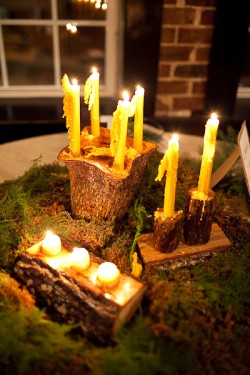 candles-in-wood-wedding-table-ideas candles-in-wood-wedding-table-ideas