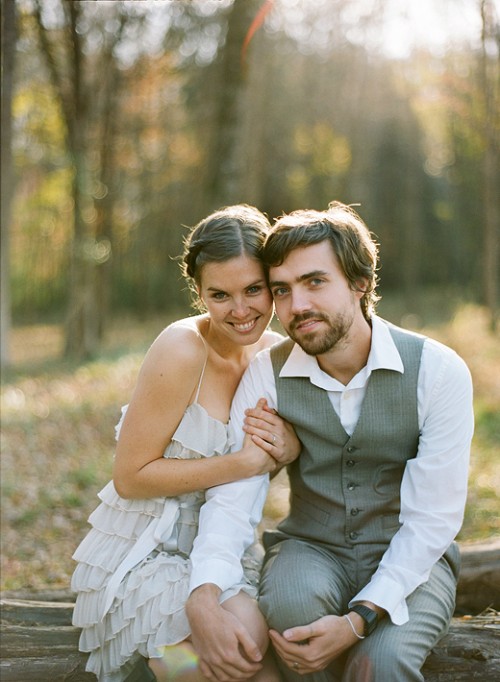 ruffle-dress-gray-suit-engagement-photos