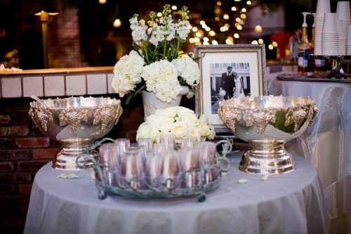 black and white wedding centerpieces. blue-silver-white-wedding-