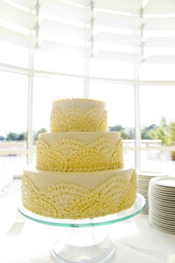 Sunshine Yellow Wedding Cake