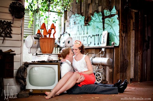 Vintage Flea Market Engagement Photos-11