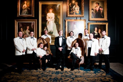 Art Gallery Bridal Party Portrait