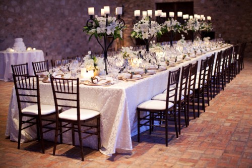candelabra wedding winery