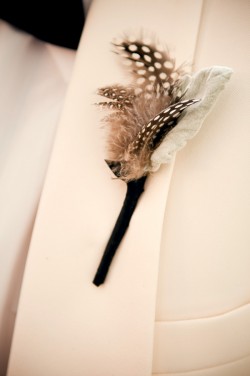 Feather Boutounniere