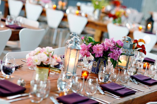Non-Floral Centerpieces Lanterns and Tins
