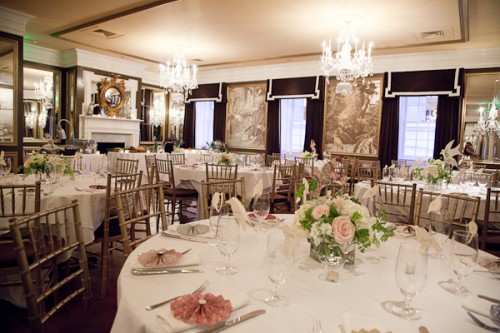 Pink Gold and Green Wedding Reception