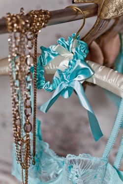 Aqua and Gold Bridal Lingerie-5