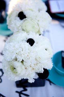 Black and White Wedding Centerpiece