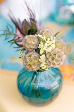 Blue Glass Bud Vase